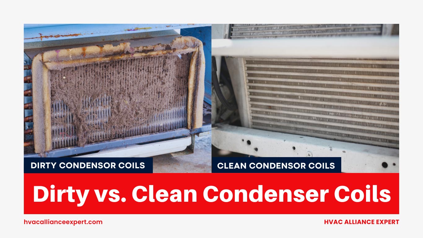 Dirty vs. Clean Condenser Coils