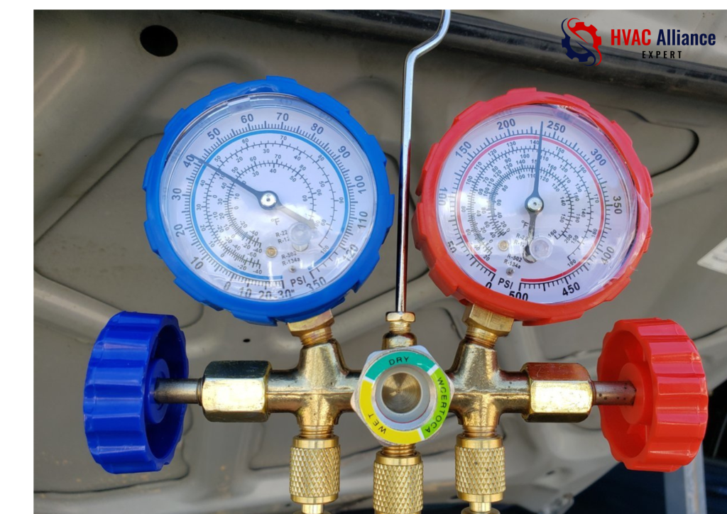 AC compressor showing signs of high internal pressure causing loud hissing or screaming sound from outdoor HVAC unit